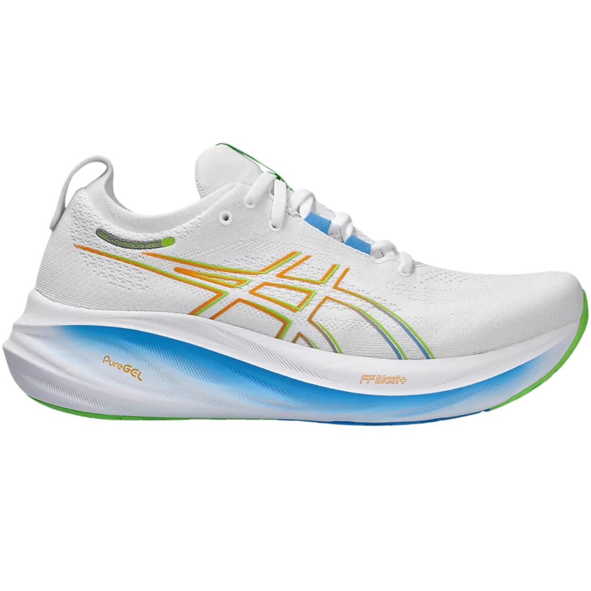Men`s Asics Gel-nimbus 26 Running Shoes All Colors US Sizes 7-14 White/Waterscape