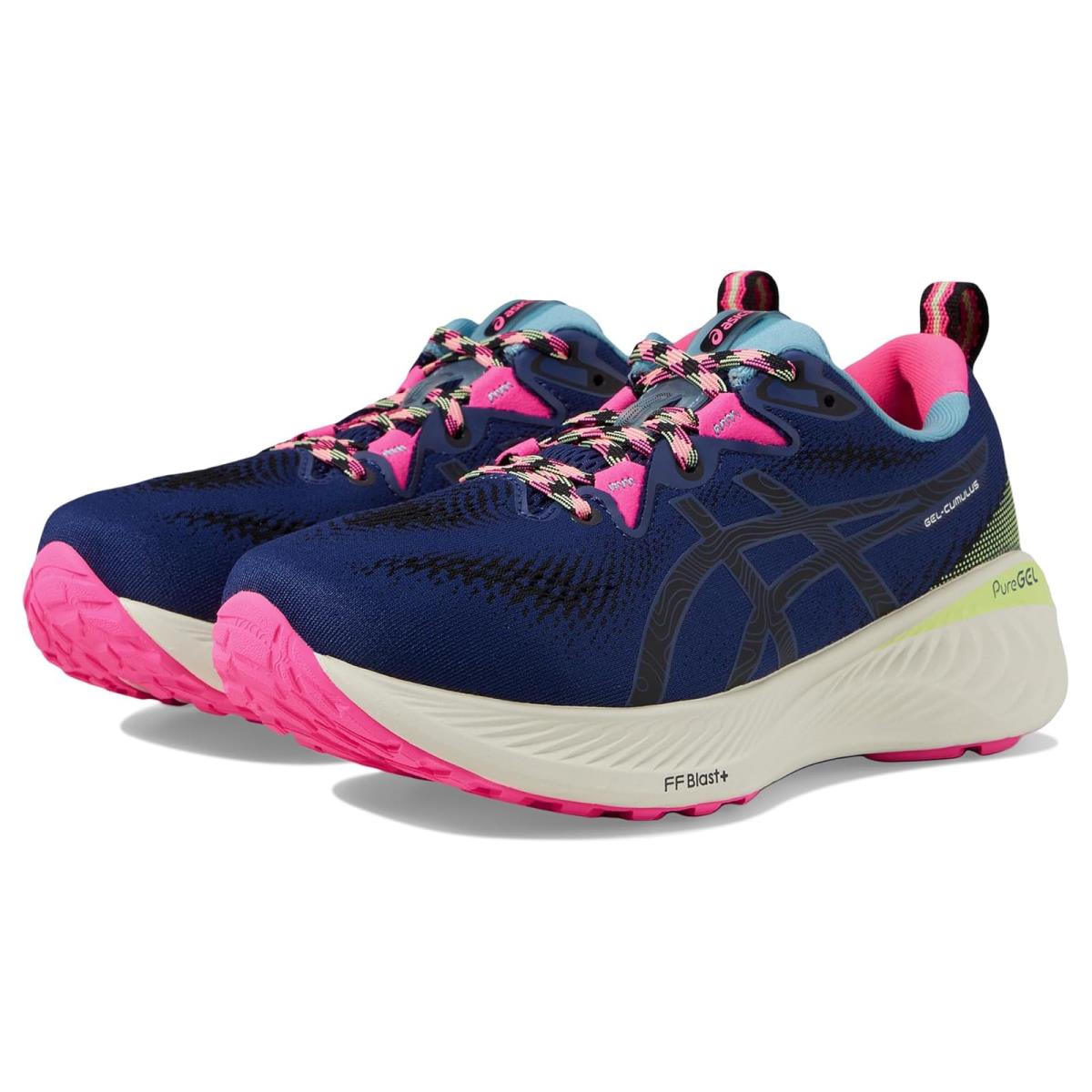 Woman`s Sneakers Athletic Shoes Asics Gel-cumulus 25 Trail Nature Bathing/Lime Green