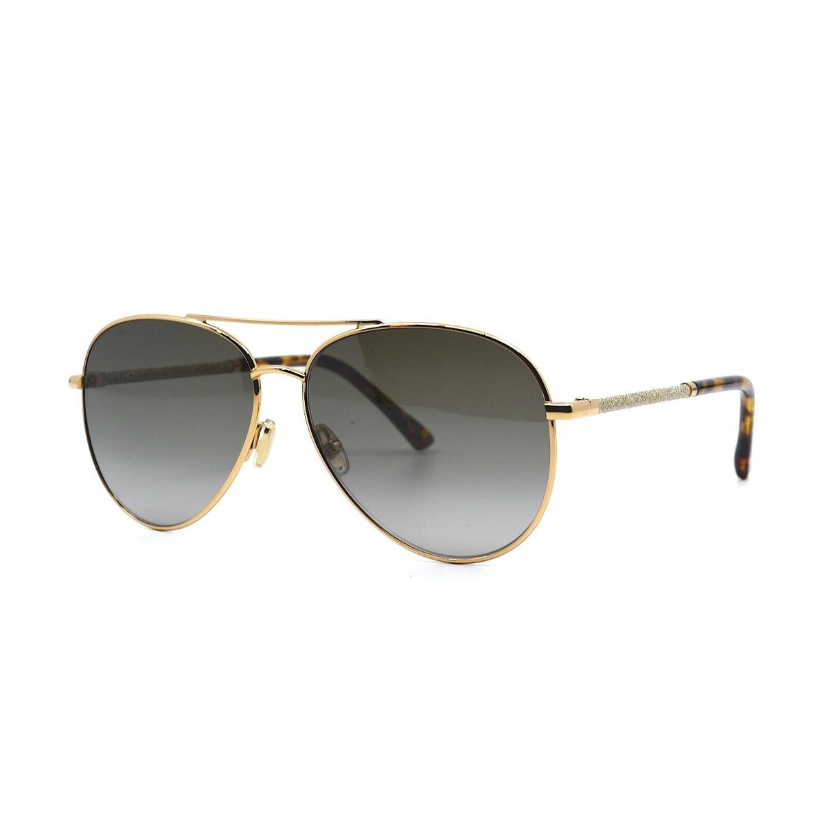 Jimmy Choo Devan/s 06J Gold Grey Gradient Aviator Sunglasses