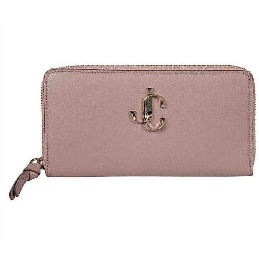 Women`s Jimmy Choo Light Pink Calf Leather Wallet with Zipper