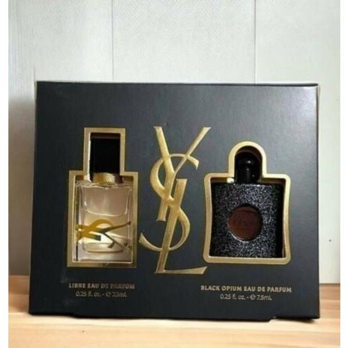 Yves Saint Laurent 2PC Mini Black Opium Libre Eau de Parfum Set 0.25 oz/7.5 ml