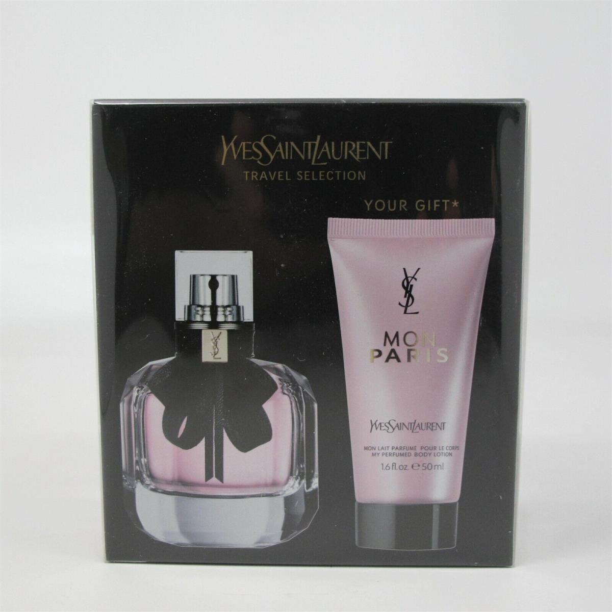 Mon Paris by Yves Saint Laurent 2 Pc Set: 1.6 oz Edp Spray 1.6 oz Lotion