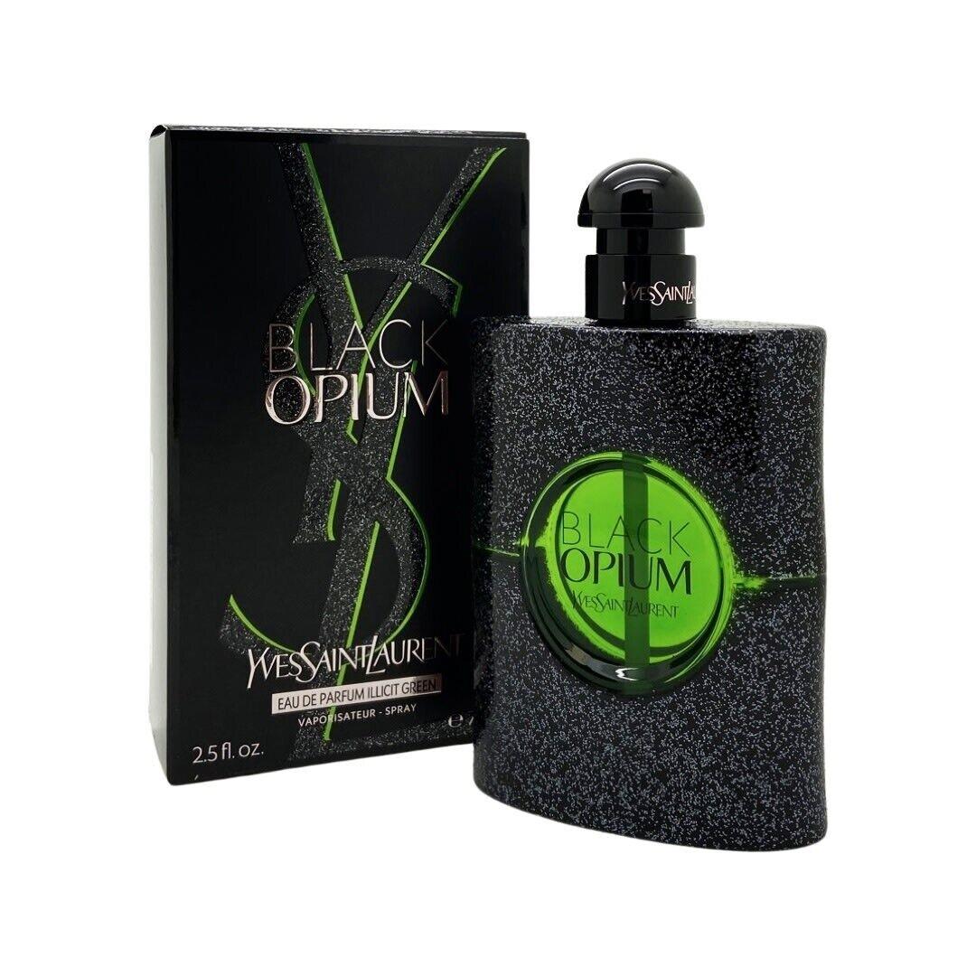 Yves Saint Laurent Ysl Black Opium 2.5 Oz. 75ml Eau de Parfum Illicit Green Women