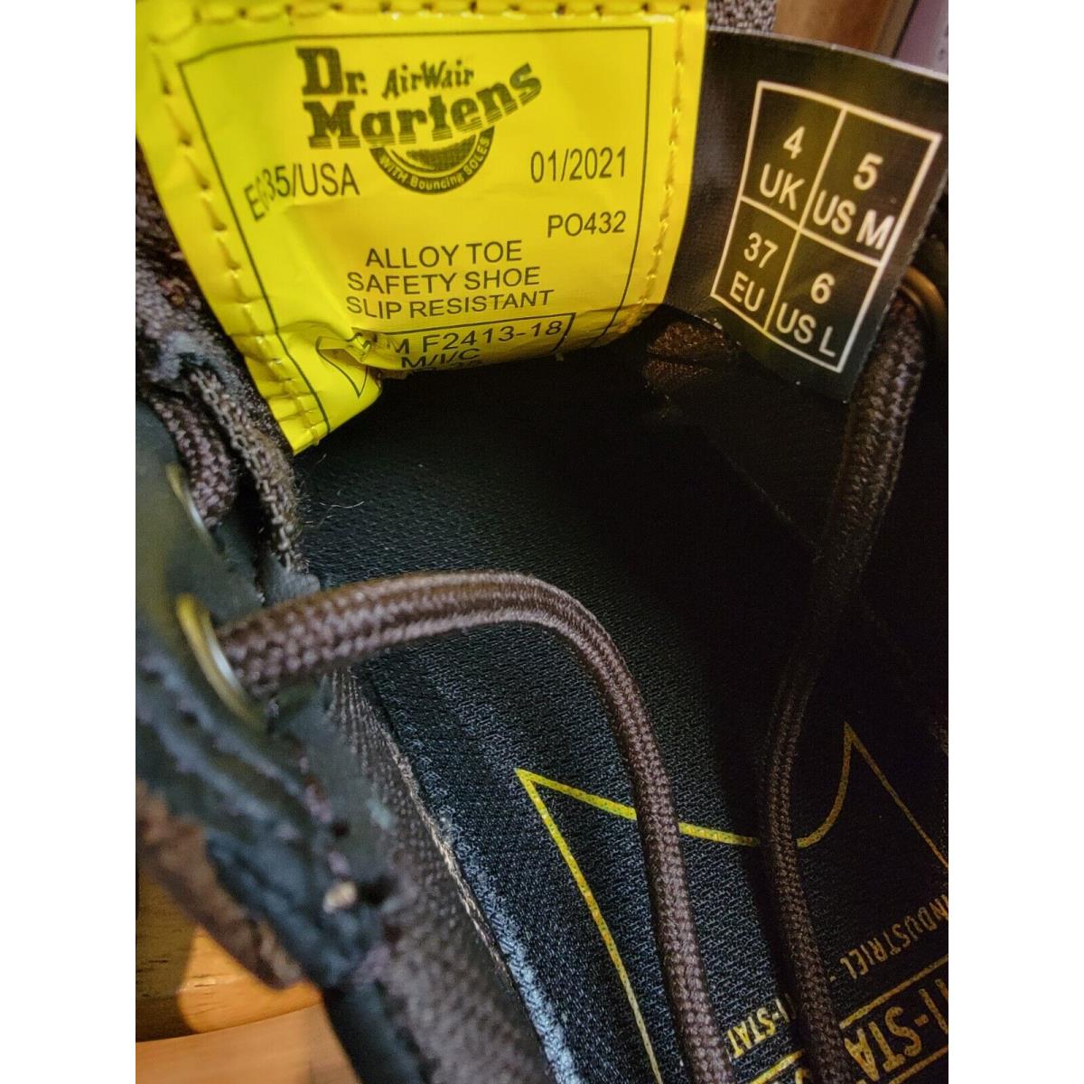 Dr Martens Culvert SD PO432 Men`s Black Industrial Safety Toe Boots Size US 5