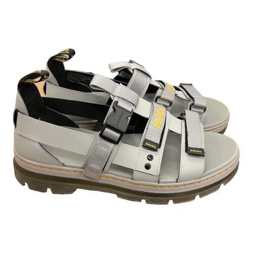 Dr. Martens Sandals Men s 13 Mid Grey Pearson Gladiator Leather Strap Air Wair