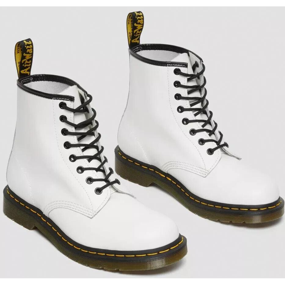 Dr. Martens 1460 White Softy T 25057100 Lace Up 8 Eye Boots Men`s 10 Women`s 11