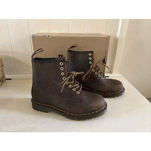 Dr. Martens Men`s 1460 Leather Lace Up Boots - Brown Crazy Horse Size 7