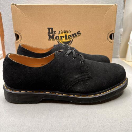 Dr Martens 1461 Mens Size 13 Oxford Black Suede 3 Eyelet Low Top Casual Sneakers