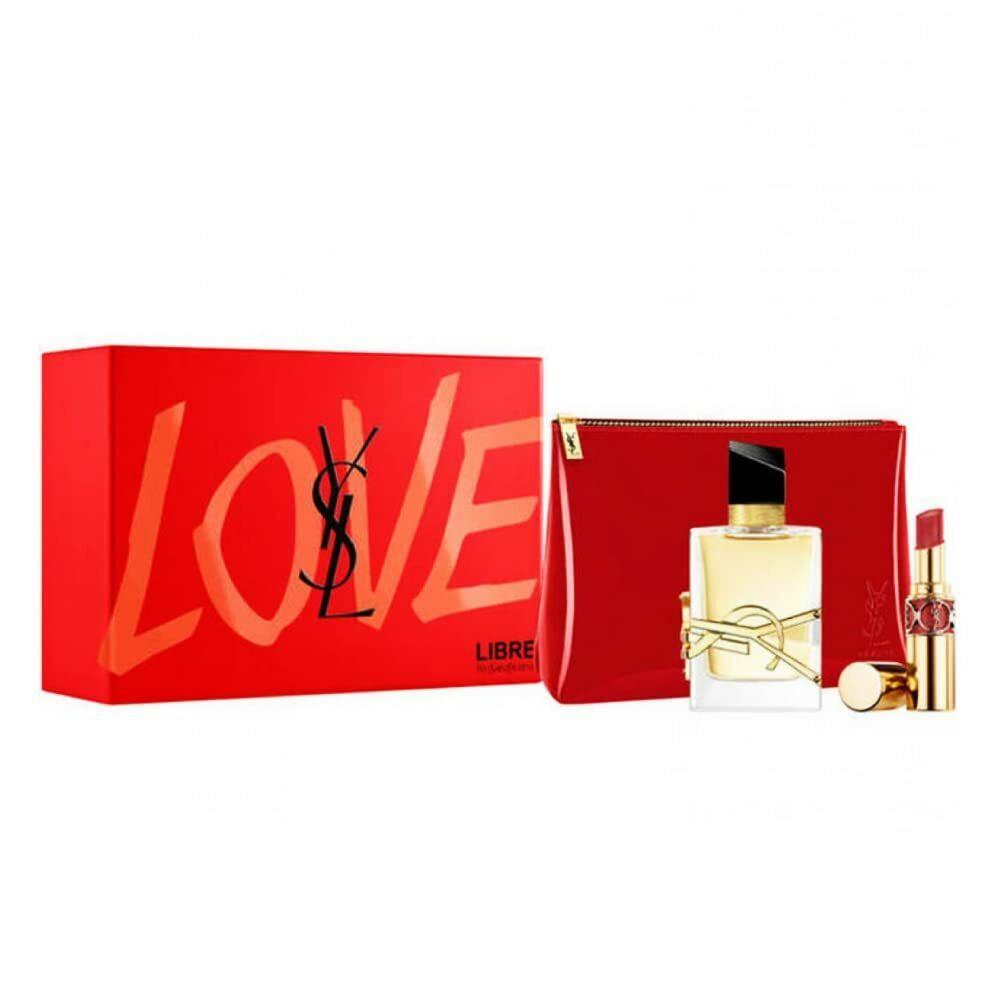 Yves Saint Laurent Libre Femme Case Eau de Parfum Spray 50 ml +lipstick + Pouch