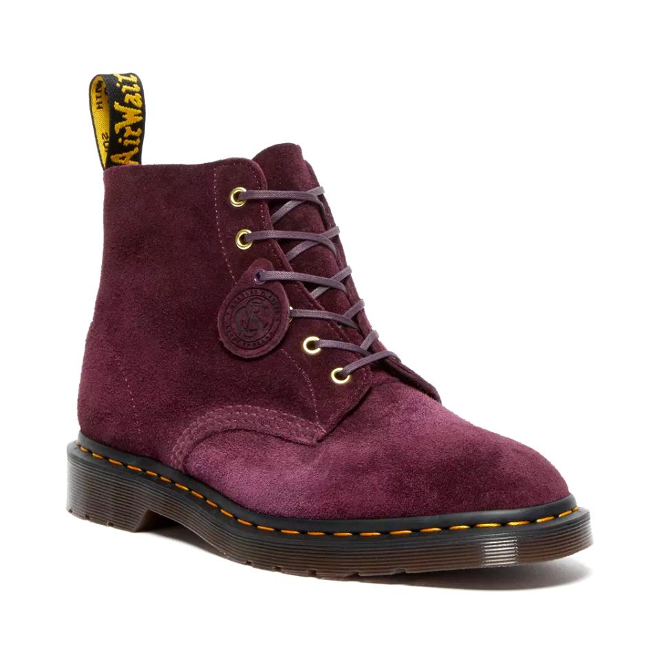 Dr Martens 101 Mens 12 Plum Purple Desert Oasis Suede 6-Eye Lace Up Ankle Boot