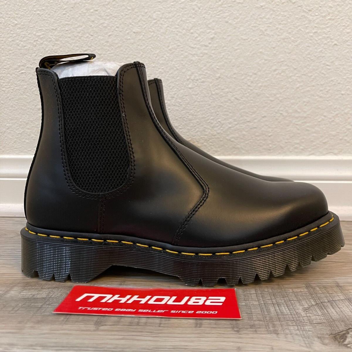 Dr. Martens 2976 Bex Squared Smooth Leather Chelsea Boots Black Size 11 Mens