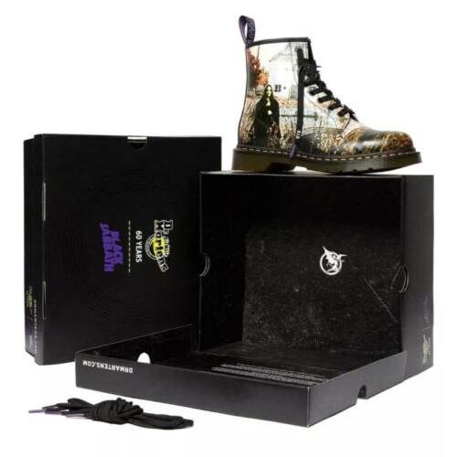 Dr. Martens Black Sabbath Boots Leather High Top Men s Size 11 Rare 60th