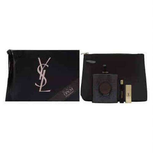 Black Opium by Yves Saint Laurent For Women 4 Piece Set - Box Slightly Damaged