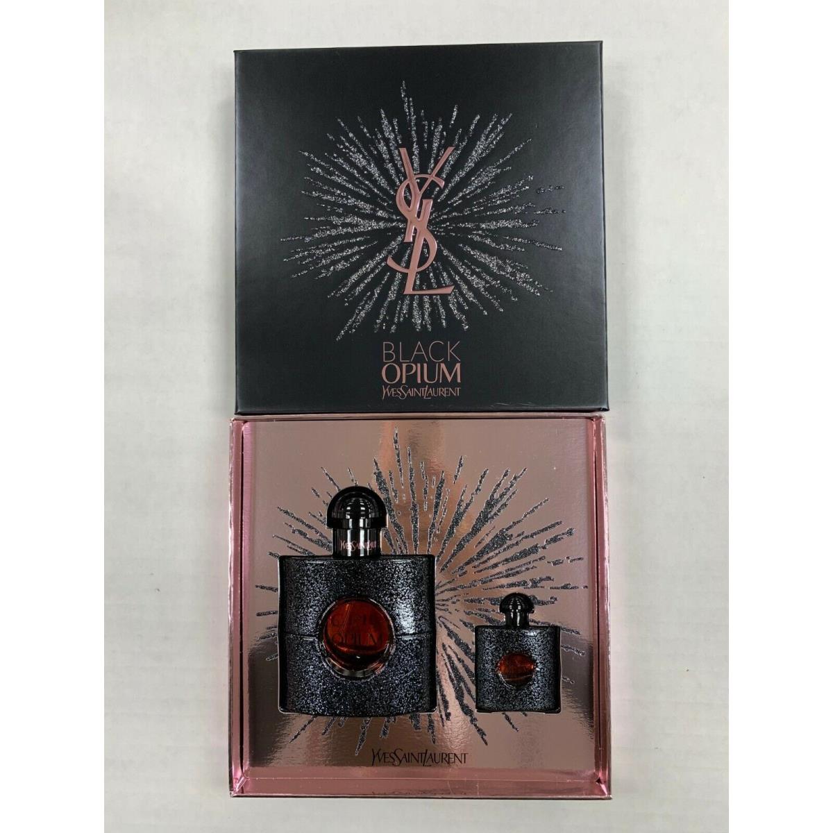 Yves Saint Laurent Black Opium 2 Piece Set Edp Spray 1.7 OZ and Mini For Women