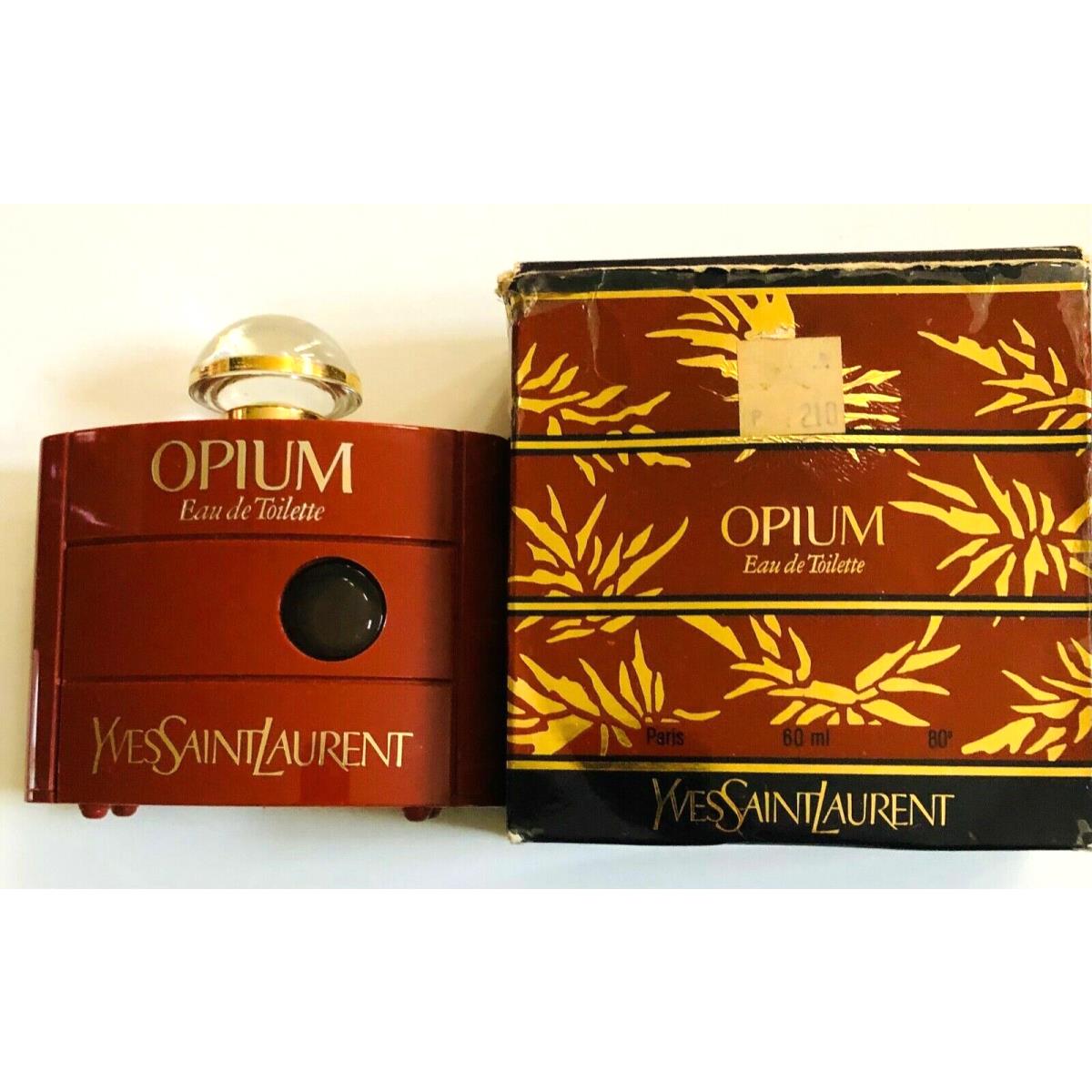 Vintage Yves Saint Laurent Opium 60ml 2 OZ Eau De Toilette Full Bottle W/box Ysl