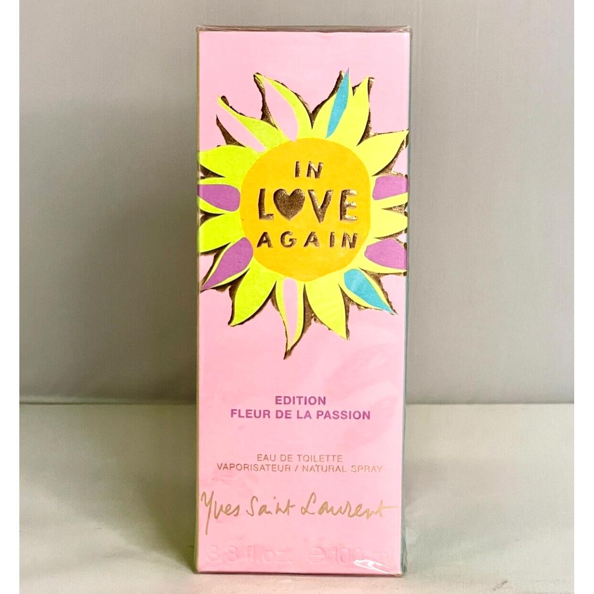 Yves Saint Laurent In Love Again Edition Fleur De La Passion Edt 3.3 Oz. 100 ML