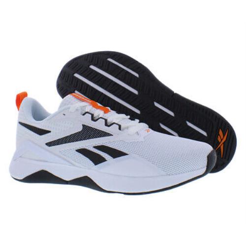 Reebok Nanoflex Tr 2.0 Mens Shoes - White/Black/Orange, Main: White