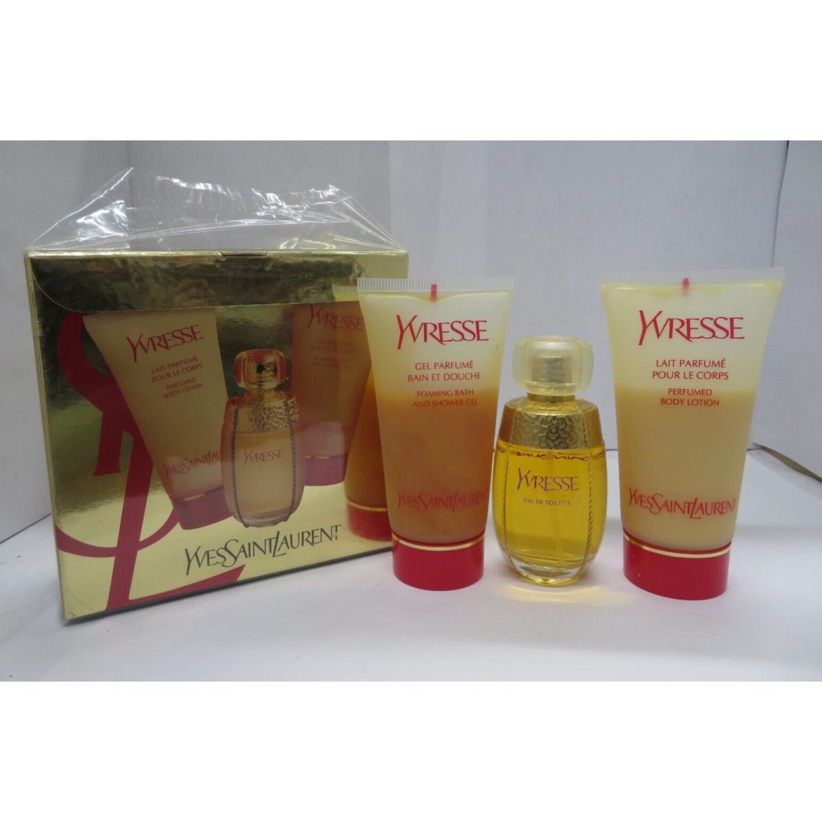 Yves Saint Laurent Yvresse SET:1oz Eau De Toilette Spray+body Lotion+shower Gel