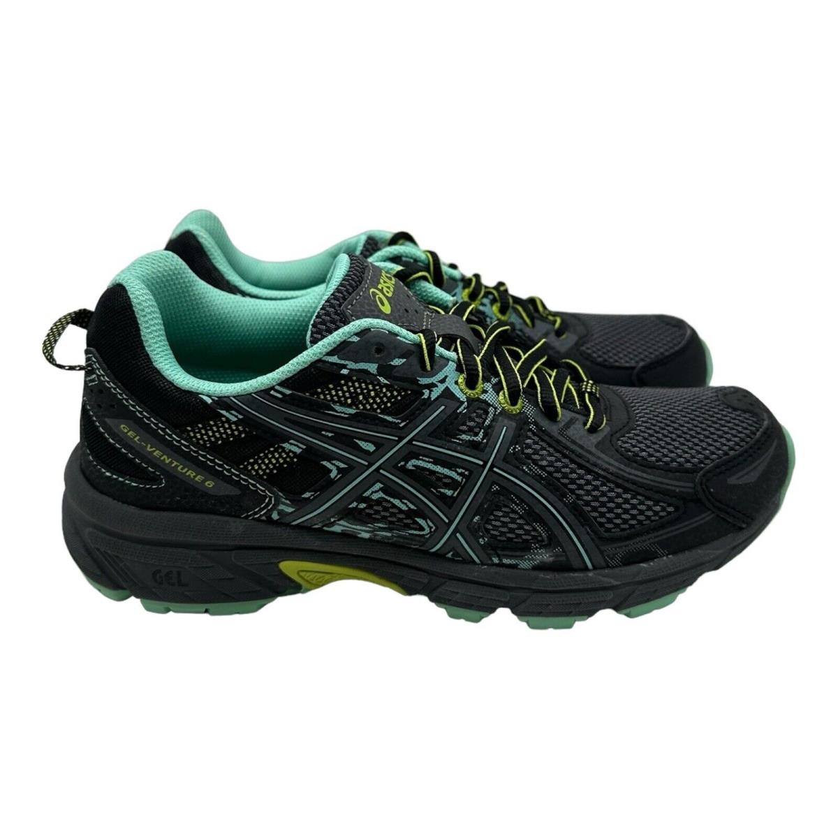 Asics Gel-venture 6 Running Shoes Women`s Size 7 D Black/carbon/neon Lime