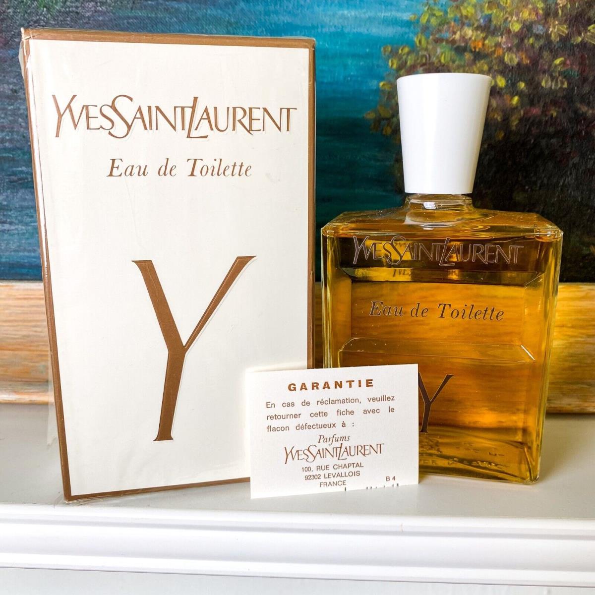 Vintage Yves Saint Laurent Ysl Y 120 ml 8 oz Eau de Toilette Edt Splash