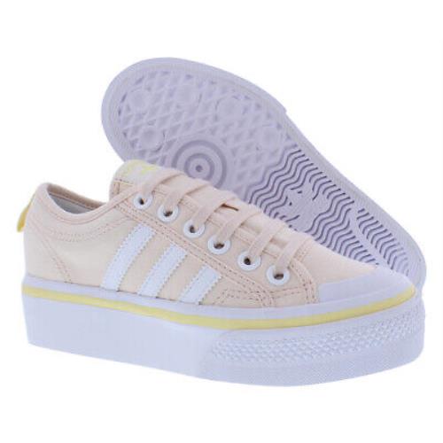 Adidas Nizza Platform GS Girls Shoes Size 6.5 Color: Pink/white - Pink/White, Main: Pink
