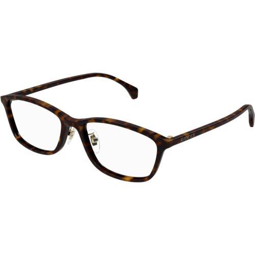 Gucci Men`s Eyeglasses Havana Acetate Rectangular Frame Demo Lens GG1356OJ 002 - Frame: Havana, Lens: Demo