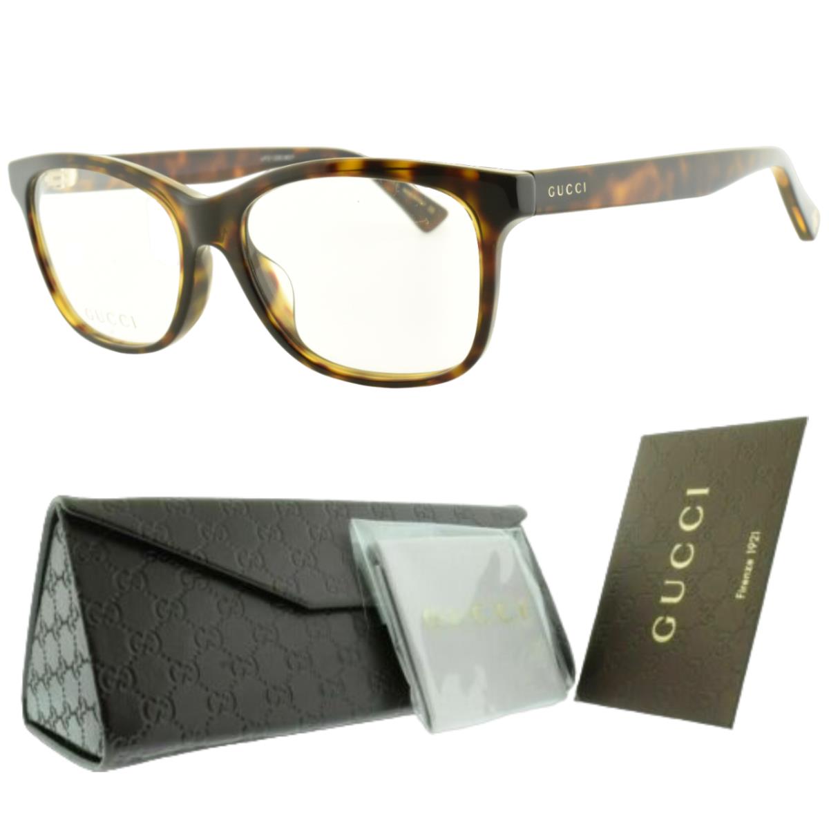 Gucci GG0162OA Havana Square Full Rim Womens Optical Frames