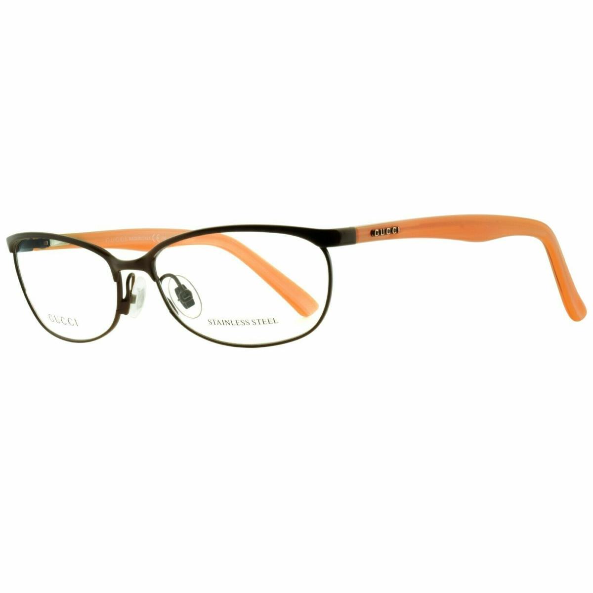 Gucci GG 2884 Ryz Cat-eye Solid Brown Orange Optical Frames Eyeglasses