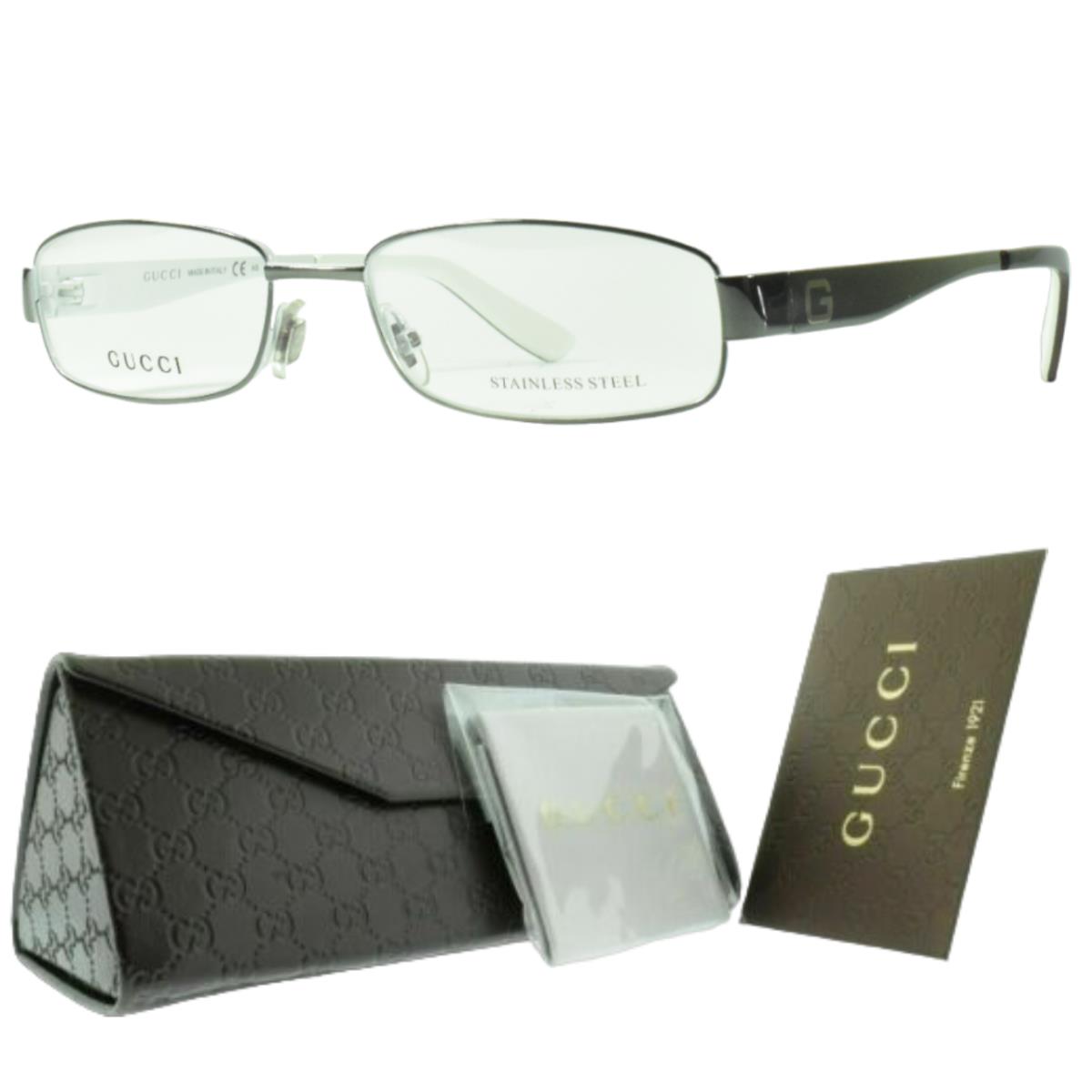 Gucci GG 1939 Met Rectangular Full Rim White Men Optical Frames