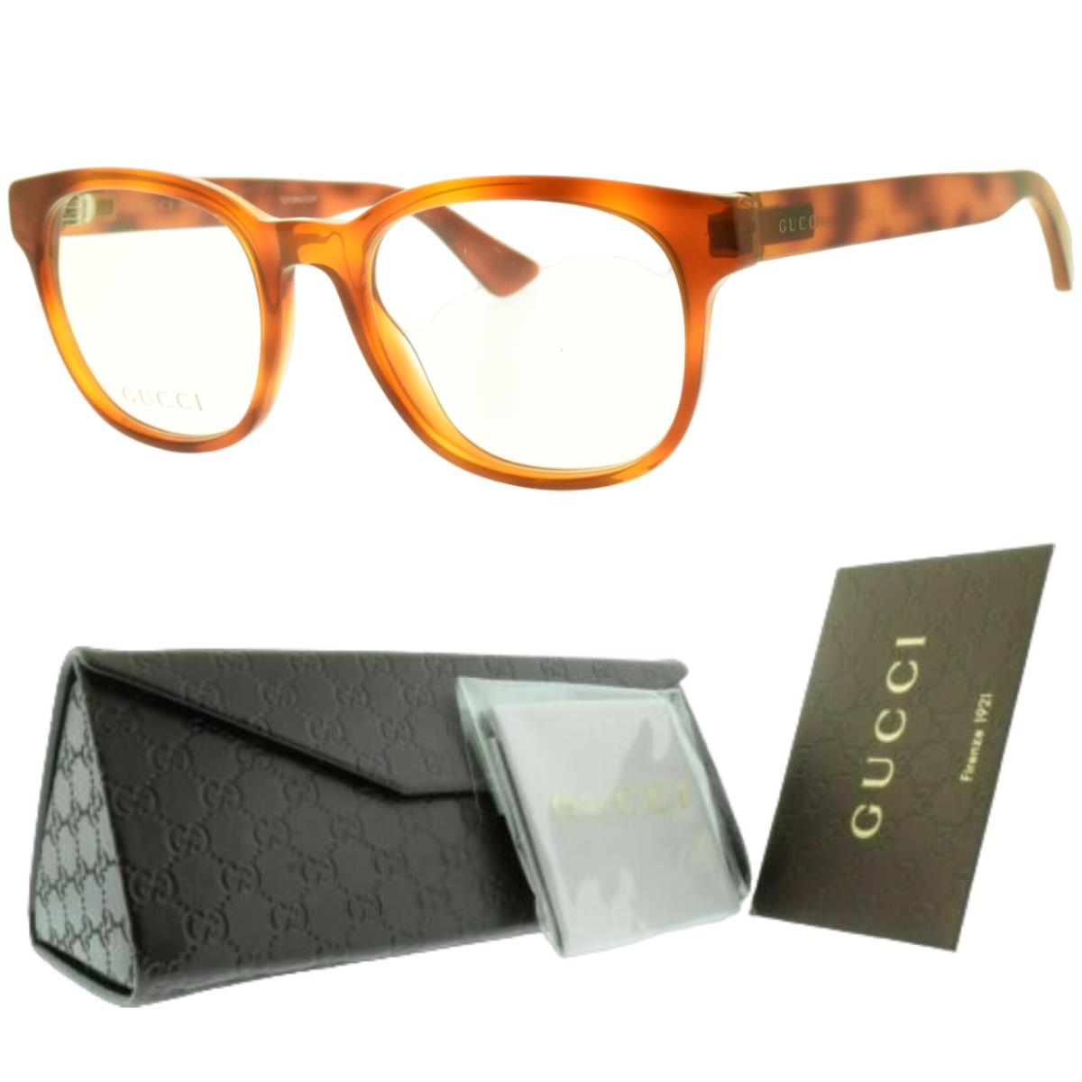 Gucci GG00050 010 Havana Rectangle Full Rim Unisex Optical Frames