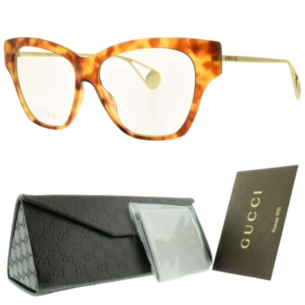 Gucci GG0438O 002 Tortoiseshell Cat Eye Full Rim Womens Optical Frames