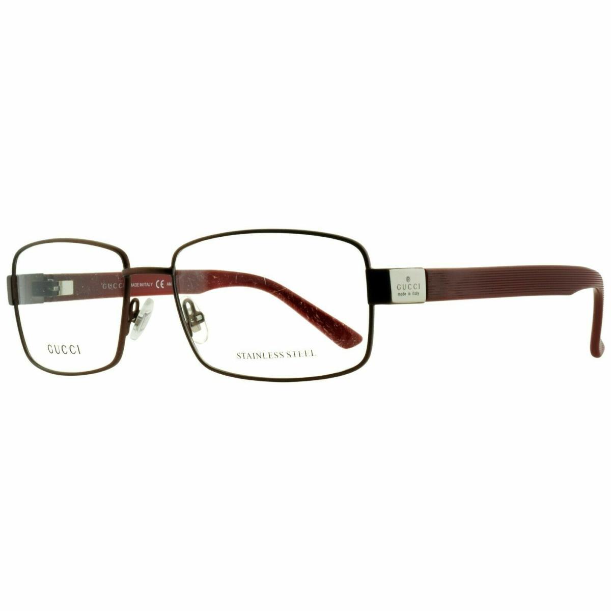 Gucci GG 1942 RQ4 Square Dark Ruthenium/ Red Optical Frames Eyeglasses