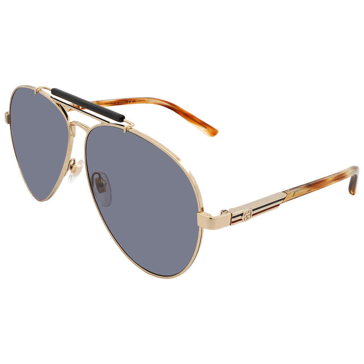 Gucci GG1287S-004 Gold Havana Grey Sunglasses - Frame: Gold Havana Grey, Lens: Gold Havana Grey