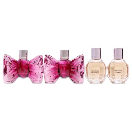 Viktor Rolf Mini Travel Set For Women - 2x7ml Flower Bomb + 2x7ml Bonbon