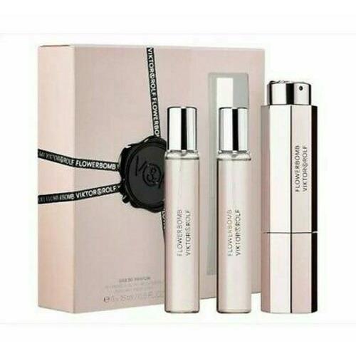 Viktor Rolf Flowerbomb Women 3 x 0.6oz Refillable Purse Eau de Parfum Spray