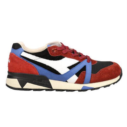 Diadora N9000 Italia Lace Up Mens Black Red Sneakers Casual Shoes 179033-80013
