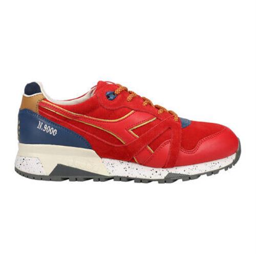 Diadora N9000 X Ubiq Lace Up Mens Red Sneakers Casual Shoes 170372-45044