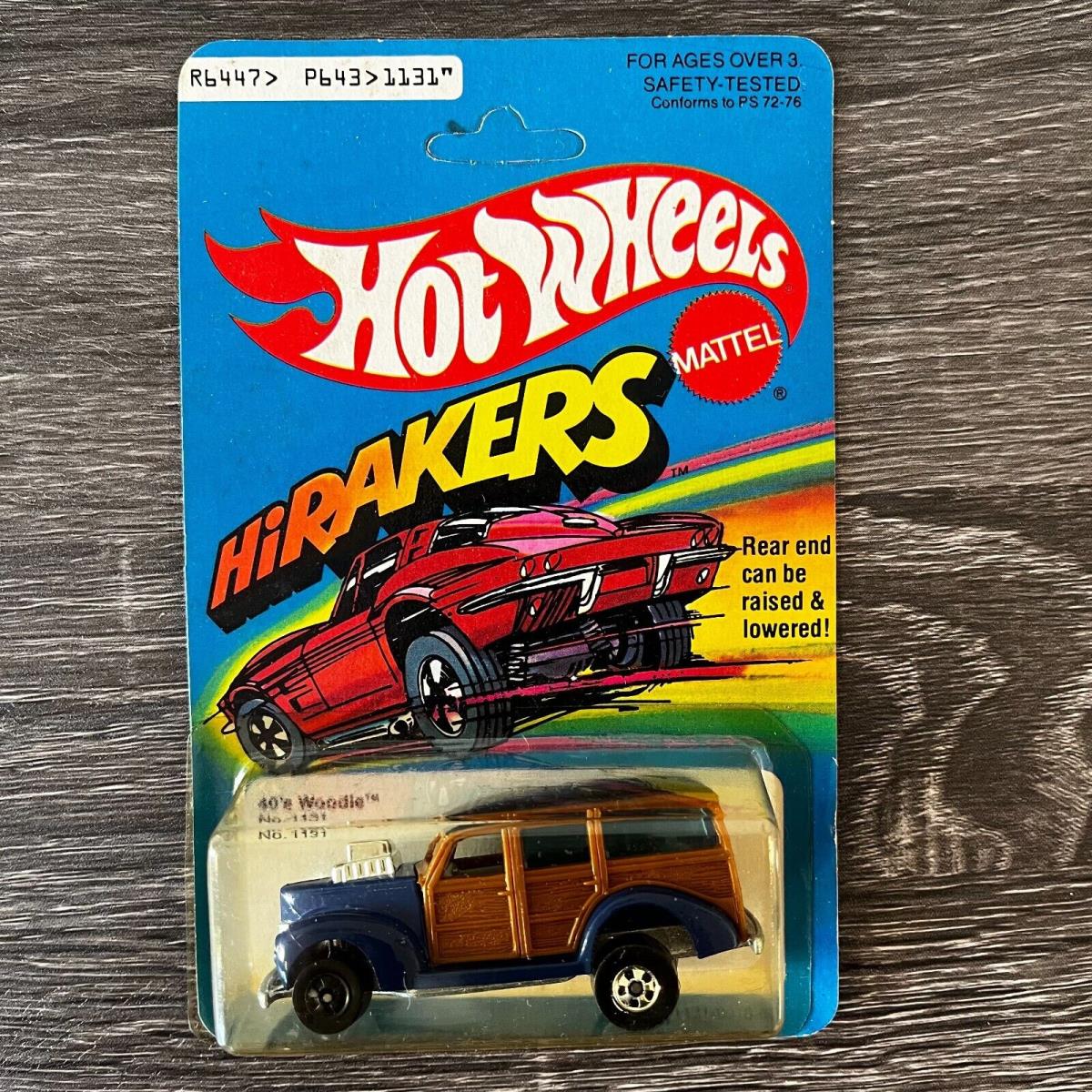 Vintage 1979 Hot Wheels 40s Woodie Blue Hirakers Mint On-card Unpunched 1131