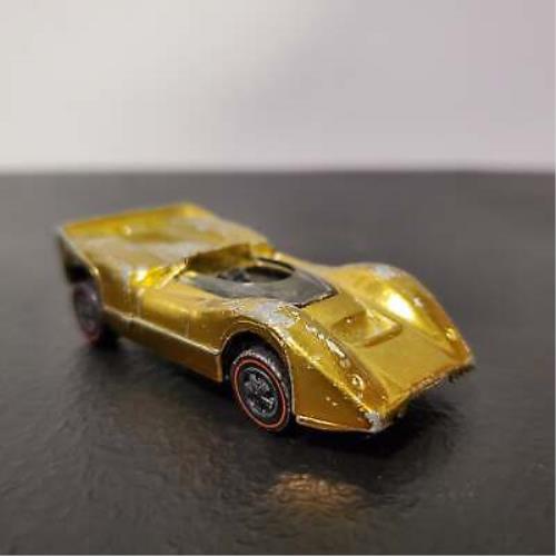 Vintage 1968 Hot Wheels Redline Mclaren M6A Gold Usa