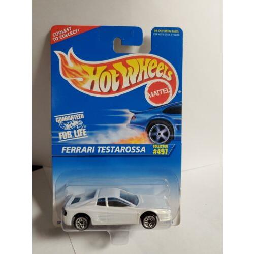 Hot Wheels Collector No. 497 Ferrari Testarossa White - Lace Wheels - Rare A
