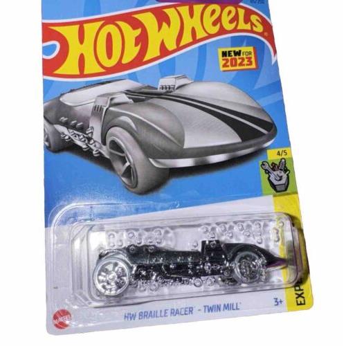 Hot Wheels HW Braille Racer - Twin Mill 85 - Chrome 2023 Experimotors