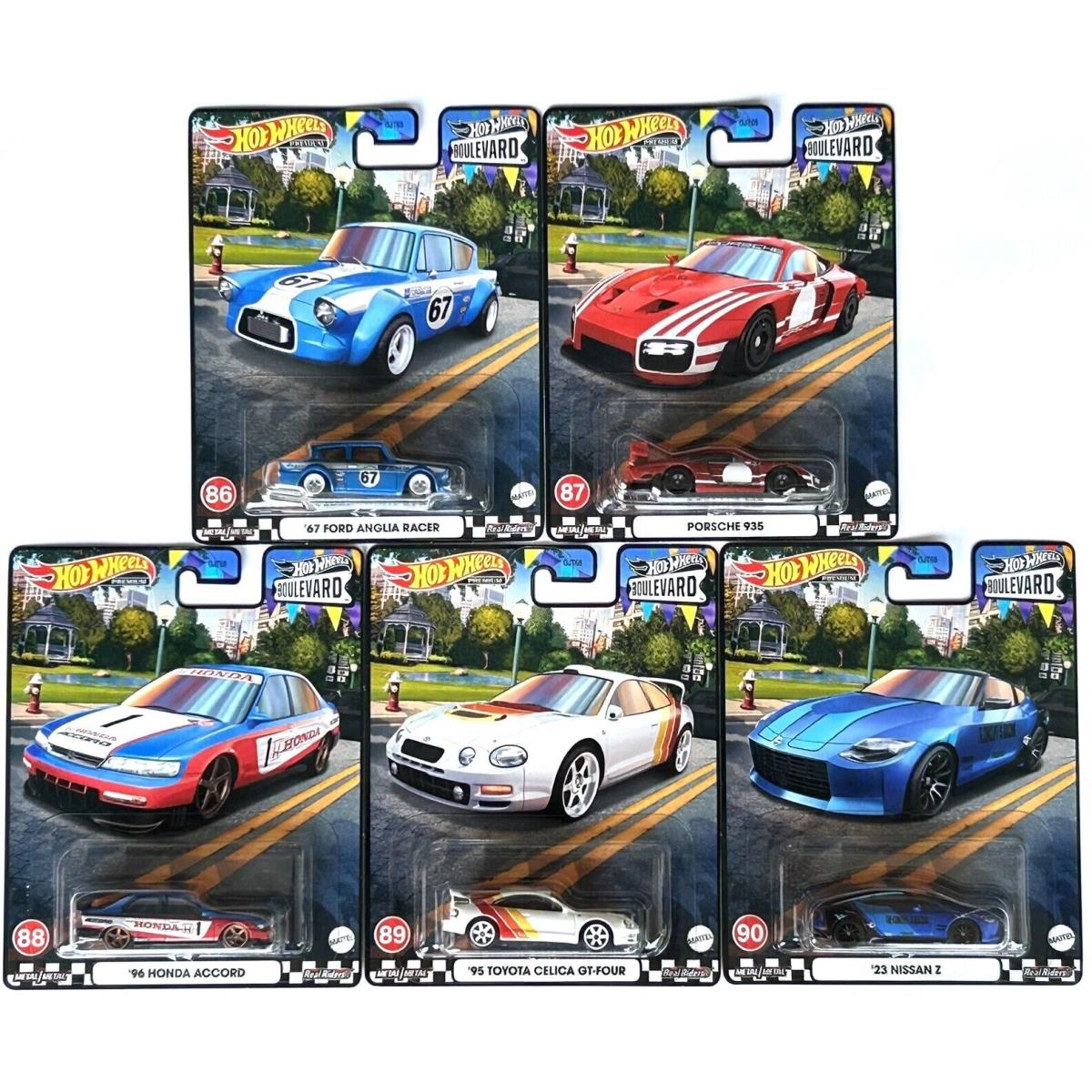 Hot Wheels Boulevard Premium 5 Cars Full Set 2023 T Case