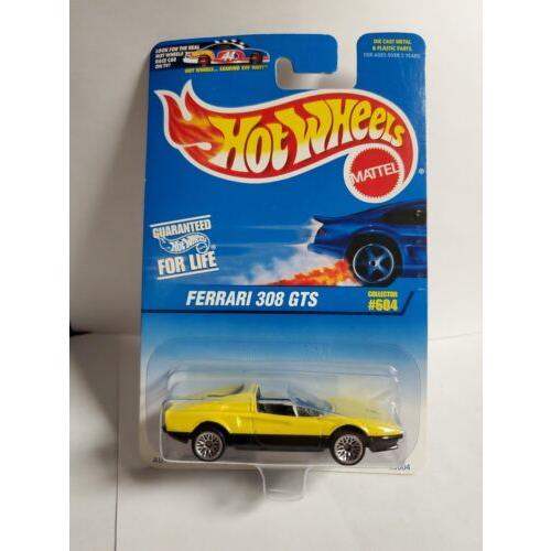 Hot Wheels Collector No. 604 Ferrari 308 Gts in Yellow - Lace Wheels - Very Rare