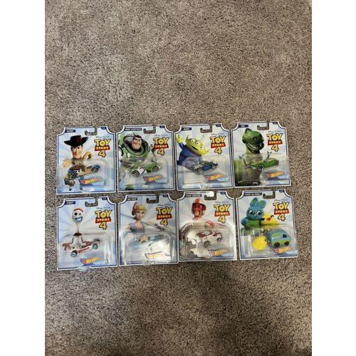 Hot Wheels Disney Toy Story 4 Character Cars Full Complete Set Of 8