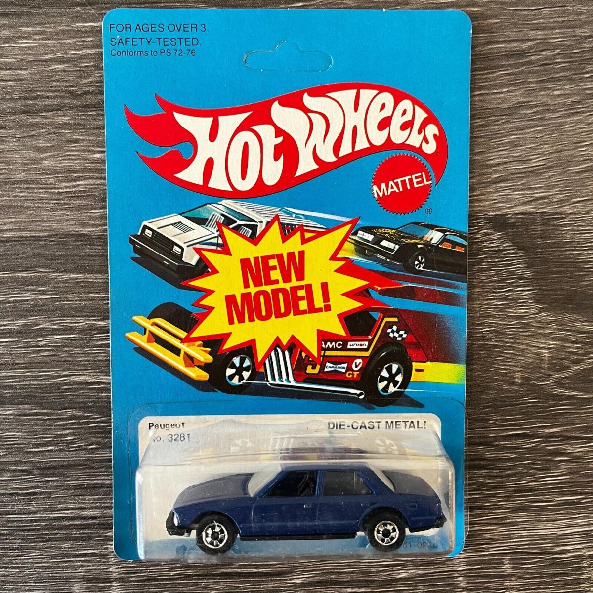 Vintage 1981 Hot Wheels Peugeot Model Mint On-card Unpunched 3281