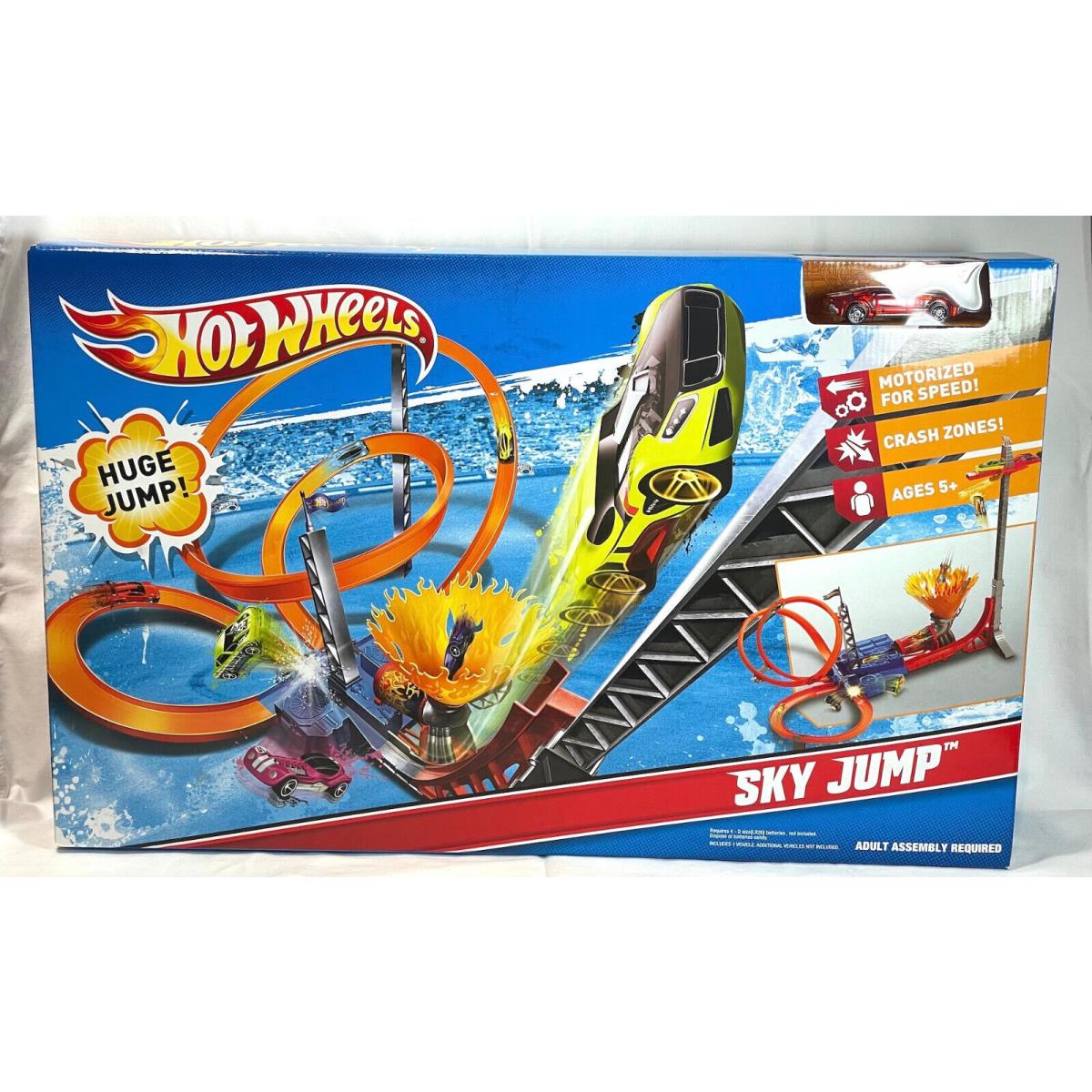 Hot Wheels Sky Jump Motorized Track Set Dated 2011 T7509