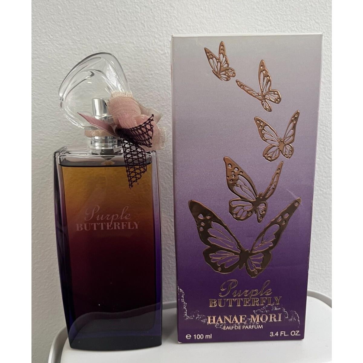 Hanae Mori Purple Butterfly Women 3.4 oz/100 ml Eau de Parfum Spray