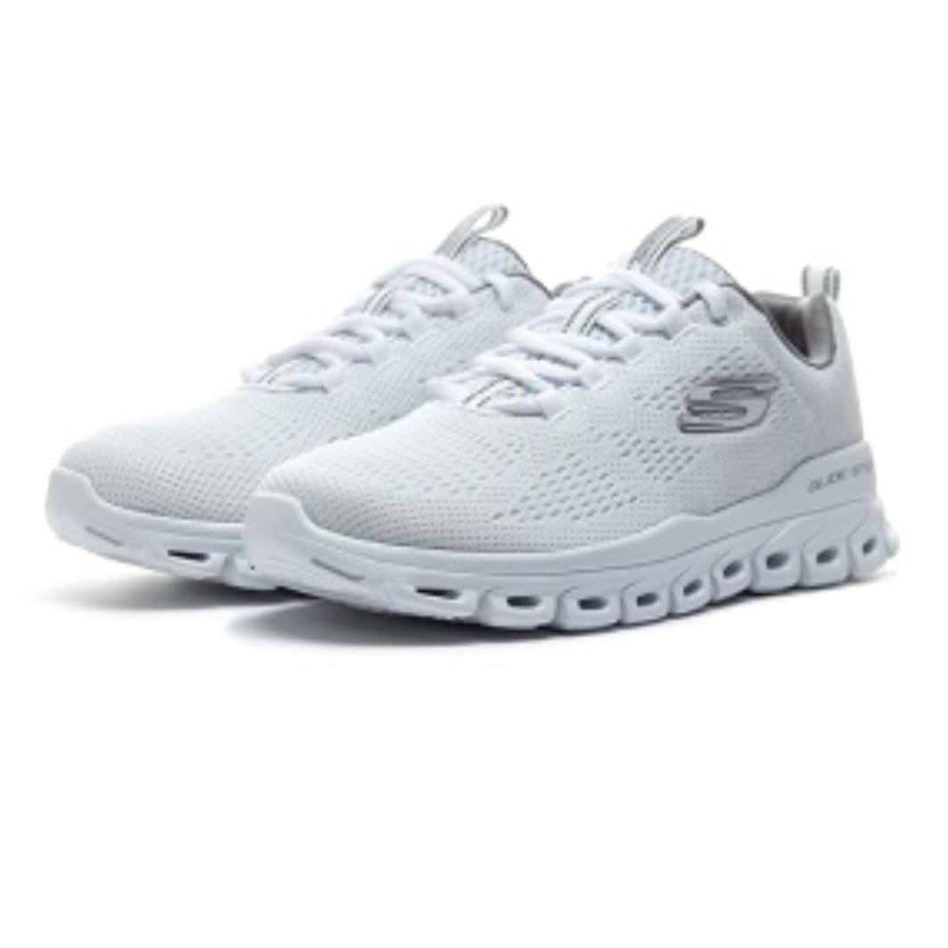 Man Skechers Glide Step Fasten Up Lace-up Shoe 232136 Color White - White