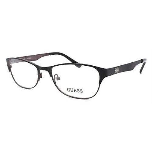Guess GU2398 Bkgun Women`s Eyeglasses Frames 55-16-140 Black / Brown + Case