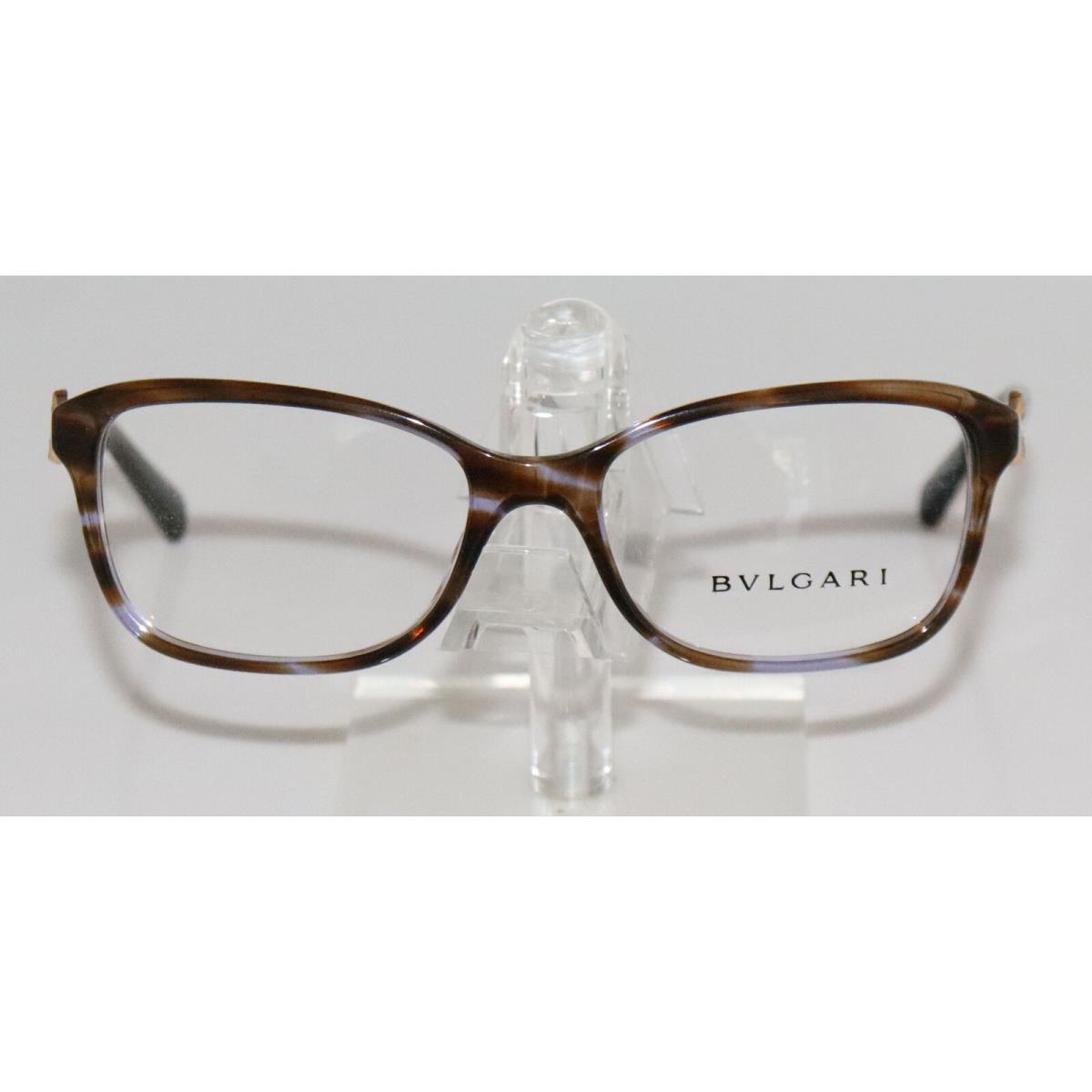 Bvlgari BV4191B 5231 Violet Striped Brown Eyeglasses 53-17-140